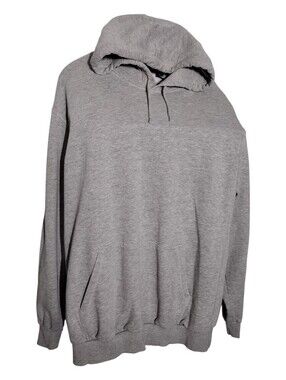 Divided Gray Pullover Hoodie - Lightweight Drawstring Sweatshirt